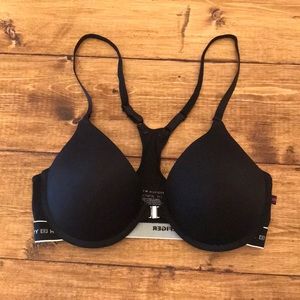 Tommy Hilfiger Racerback Push Up Bra 34C Black